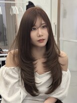 ロムーク 表参道(LOMKH)&nbsp;夏の小顔レイヤーカット顔周りシールエクステハッシュカット