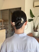 シュールセイン(sur scene)&nbsp;カチモリリボンヘア/結婚式/お呼ばれヘア/ヘアアレンジ