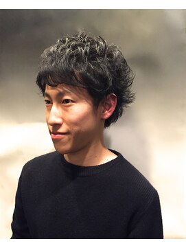 ヒロギンザ 五反田店(HIRO GINZA) ニュアンスパーマ【五反田】<理容室>/メンズ/ショート/個室>