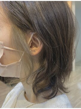 クラルス(CLARUS) ゆるふわパーマ＆イヤリングカラー＆ミルクティーハイライト