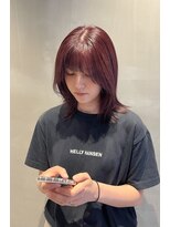 ベルベットヘア 千早店(Velvet hair) cherry red　【Shion】