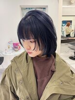 ギグスダブル 栄久屋大通店(gigs double)&nbsp;似合わせカット/透明感カラー/ブルーブラック