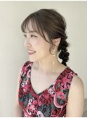 編みおろしヘア