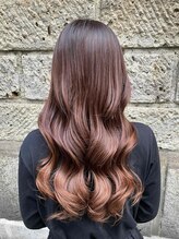 ヘアースペース ミツオ(hair space MITSUO) ＃オレンジブラウン＃ロング#グラデーションカラー