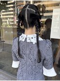 リボンが似合うヘアセット
