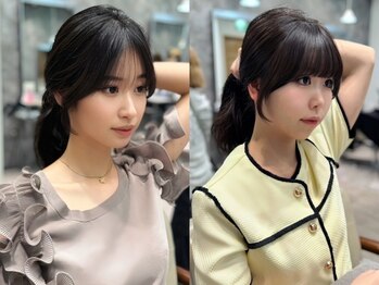フォンド 津田沼(fond.)の写真/前髪カット/韓国風レイヤーカット/後れ毛カットで最高に可愛いスタイル［津田沼/津田沼駅/顔周り/学割U24］
