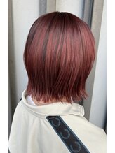 カイノ 金剛店(KAINO) 【くすみレッド×レイヤーミニボブ】こなれ感と遊び心をプラス♪