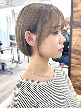 ルアン 上通り(ruen) 熊本ボブ ミニボブ ベージュカラー 熊本美容室 熊本上通り