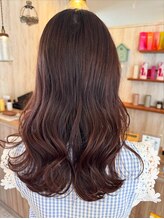 サリュー バイ イザ(Salut by IZA) ピンクパープルカラー似合わせカットセミロング