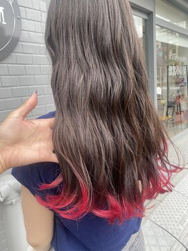 エルア(elua) 裾カラー×ピンク