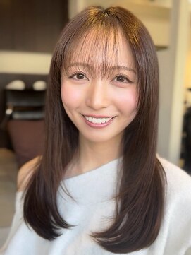 ナチュラルレイヤー/ブラウンベージュ/顔まわりカット