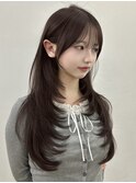 韓国風/レイヤー/前髪カット/オリーブ/透明感/ハッシュカット