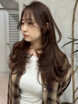 レブ 四条烏丸(Reb,)&nbsp;ミディアムレイヤーハッシュヘーゼルベージュショコラブラウン