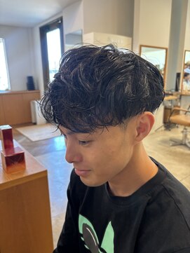 メンズ カノエ 山口小郡店(Men’s CANOE) ショートマッシュ×スペインカール風