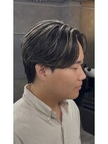 サップ 茨木店(Sup) ニュアンスパーマ ハイライトカラー センターパート