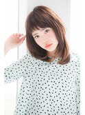 ひし形レイヤーのミディアムヘア　joemi赤羽麻希