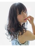 HIROIN☆斜めバング×大人気の艶感グレージュヘア