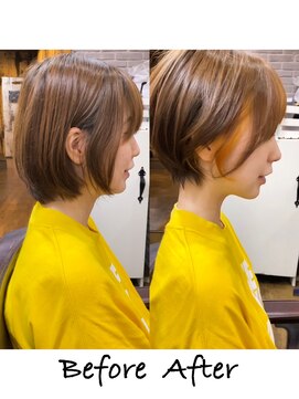 ビュー トウキョウ(VIEW TOKYO) 渋谷　20代30代40代大人可愛いひし形ショートボブ