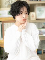 カバーヘアアンドスパ ブリス 浦和(COVER HAIR&SPA bliss)&nbsp;黒髪ウェットくせ毛風小顔前髪なしショートa浦和20代30代40代!