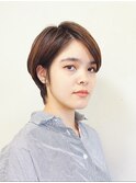 前髪長め大人小顔ショート30代40代50代 藤沢