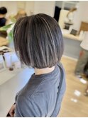 *After→Before*右スワイプ【白髪ぼかし脱白髪染めハイライト】
