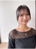 ポニーテール顔まわりカット