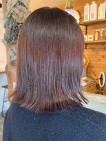 ビスクヘアデザイン(bisq hair design)&nbsp;切っぱなしボブ/ミディアム/肩ラインボブ/ブラウンカラー