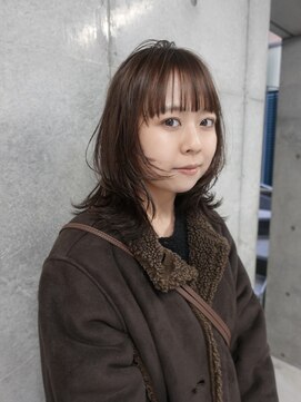 ネアー 新潟(NEER) ミディアムレイヤーカット◯顔周りカット◯ブラウンカラー