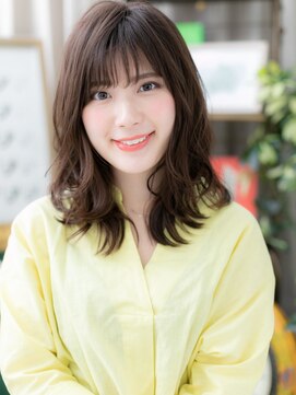 カバーヘア ブリス 大宮西口(COVER HAIR bliss) アッシュブラウンくせ毛風ミディアムレイヤーc6大宮20代30代40代