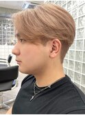メンズミルクティーベージュコンマヘアアッシュグレージュカラー