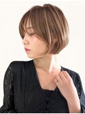 ハイライトバレイヤージュダブルカラーショートカット30代40代