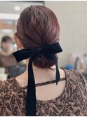 ヘアセット/お呼ばれヘア/結婚式/参列/編み下ろし/編み込み