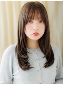 □艶感ストレート大人美人姫カットレイヤーロング47大宮30代40代