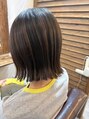 ブルー ヘアーアンドアイラッシュ(Blue hair&eyelash)&nbsp;切りっぱなしボブ☆