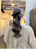大人可愛い！ローポニーヘアアレンジ