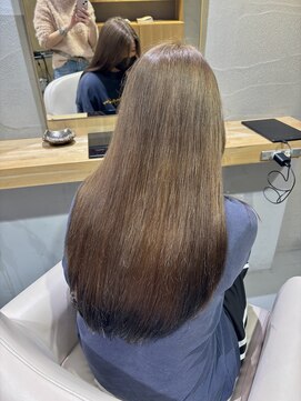 アッシェオレン(Ashe oleng) ミルクティーベージュ×裾カラー