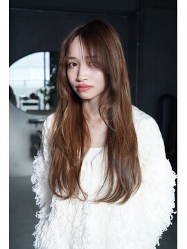 レノラ 本町(LENORA) 美髪ミディアムレイヤーカットデジタルパーマチェリーブラウン