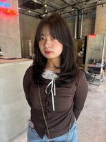 アディクション(ADDICTION)&nbsp;結んだ時も可愛い顔まわりカット　透け感カラー