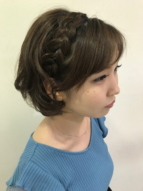 TAKAKOstyle☆ショートアレンジ編み込みstyle