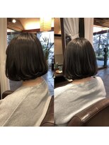 ナトゥーラ 岐阜(Natura)&nbsp;アッシュグレーワンレンまとまるボブ