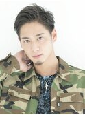 オールバック　７３分け　刈り上げメンズヘア