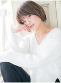 *mod's姪浜*…キャラメルベージュ似合わせカットマッシュボブf