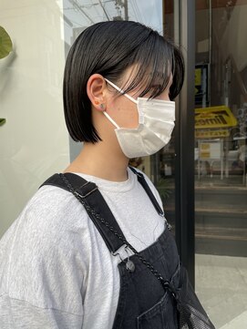 ヘアー アイス ルーチェ(HAIR ICI LUCE) ぱつっとボブ ラインボブ ボブ / 山中