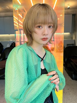 ロンドルーチェ 心斎橋(Lond luce) ダークアッシュ/ミディアムレイヤーカット［髪質改善/縮毛矯正］