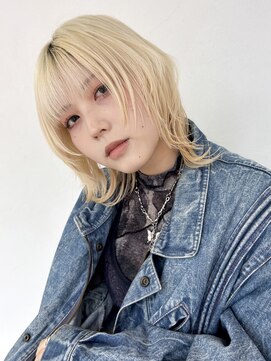 アルバム 池袋(ALBUM) ハイトーンウルフ_マチルダボブピンクベージュ_39460