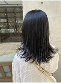 外内ミックスの鎖骨ミディアムスタイル【髪質改善】【自由が丘】