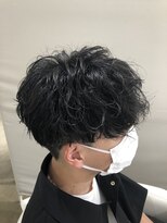 オーシャントーキョー(OCEAN TOKYO) 無造作マッシュ(刈り上げツーブロック黒髪パーマ)