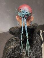 キャロルガーデンズ ボコカ 表参道(Carroll Gardens bococa)&nbsp;アレンジ/三つ編み/ピンク/ライトブルー【azu】