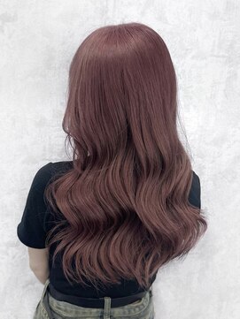 デミヘアー(Demi hair) ピンクボルドーカラー  ブリーチありWカラー
