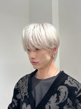 エゴ 池袋(EGO) ホワイトカラーメンズカットシースルーマッシュ